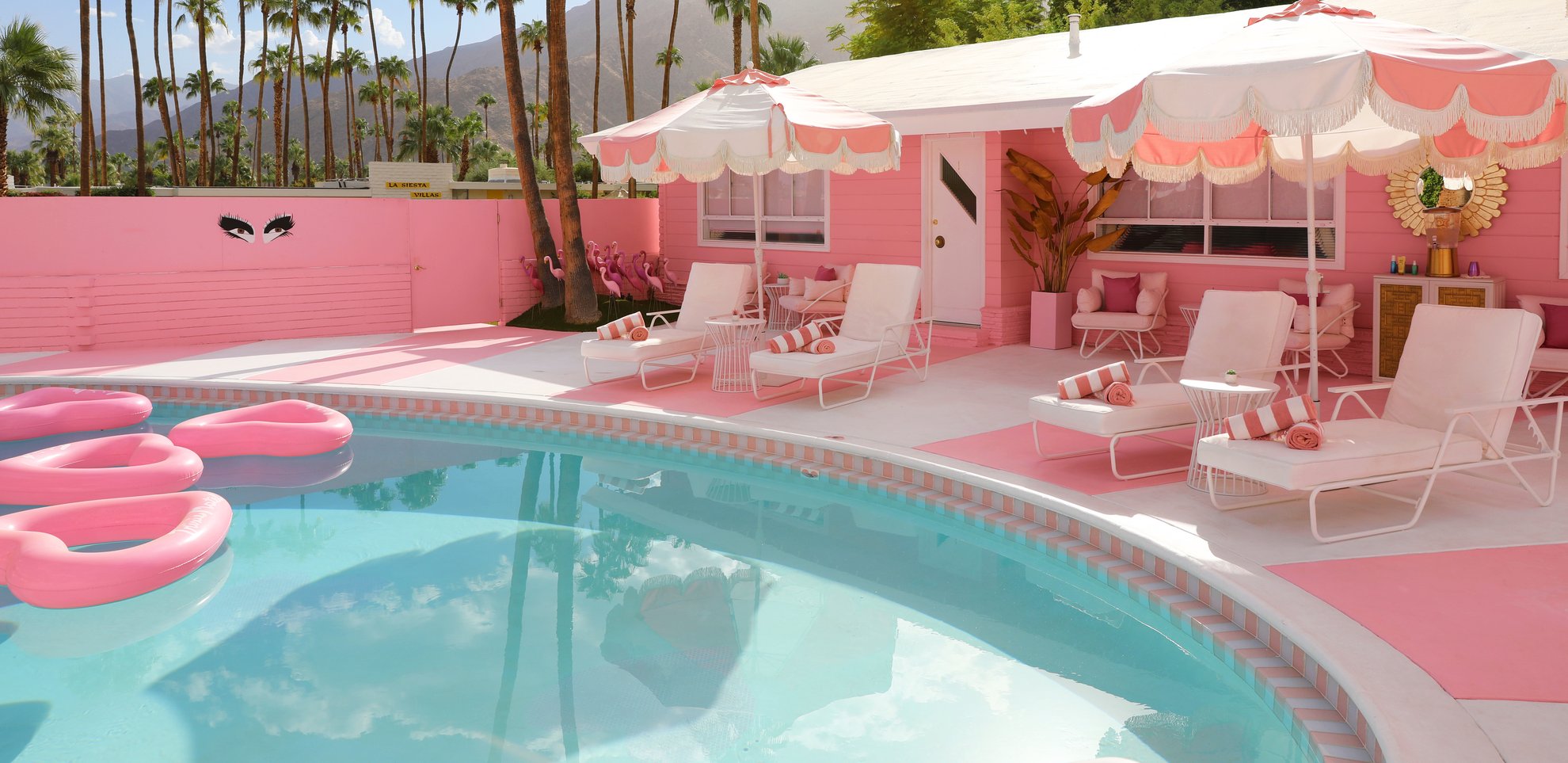 The pink pool at Trixie Motel